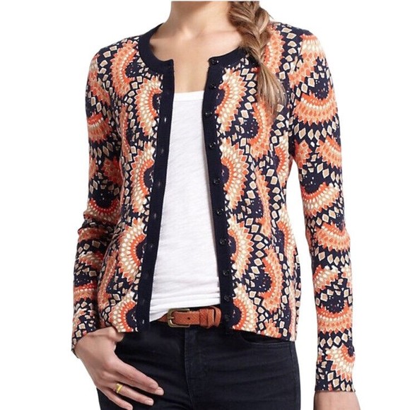 Anthropologie Sweaters - Tabitha Anthropologie Womens Odval Geometric Print Cardigan Sweater Size Small S